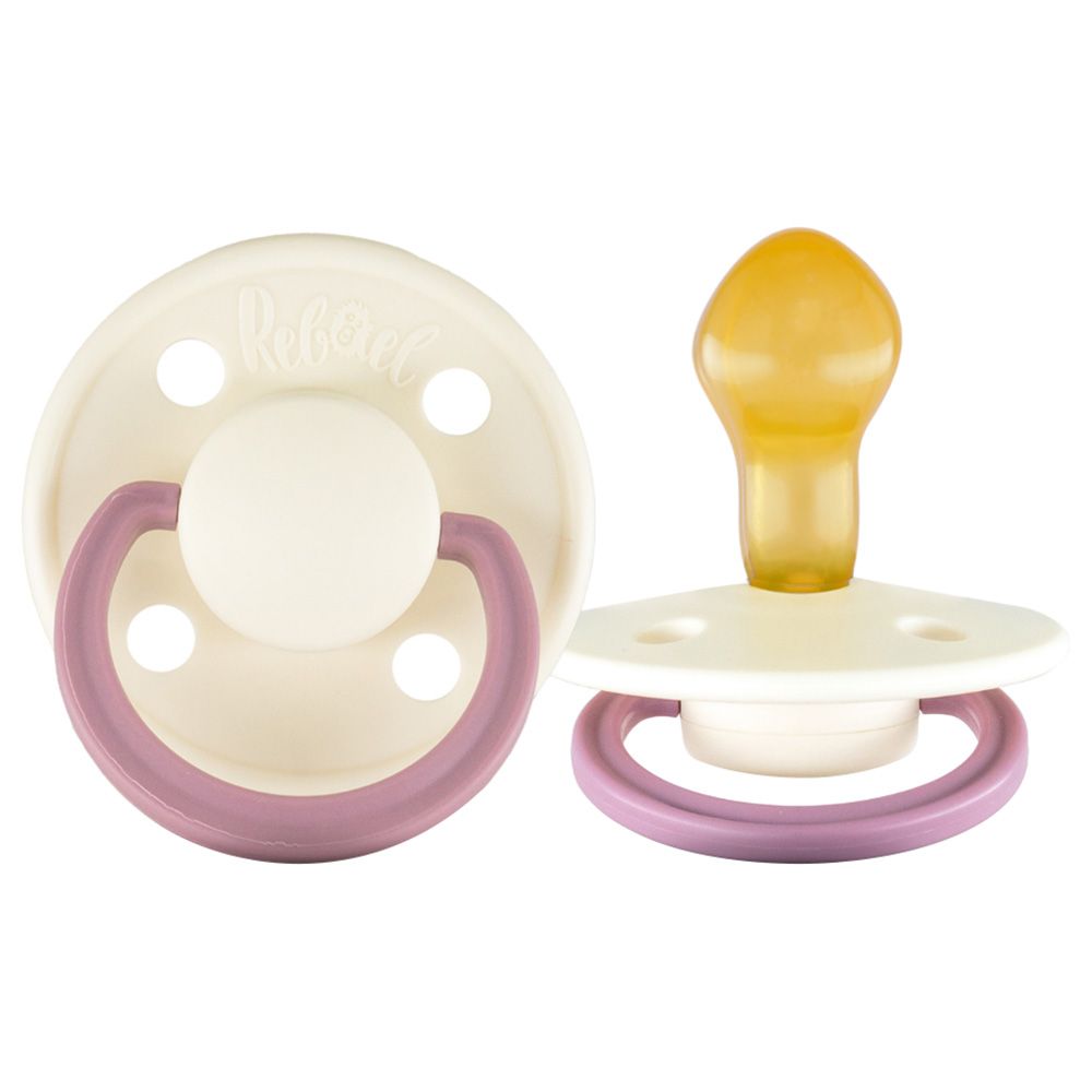 Rebael - Fashion Round Pacifier S2 6M+ - Frosty Pearly Rhino