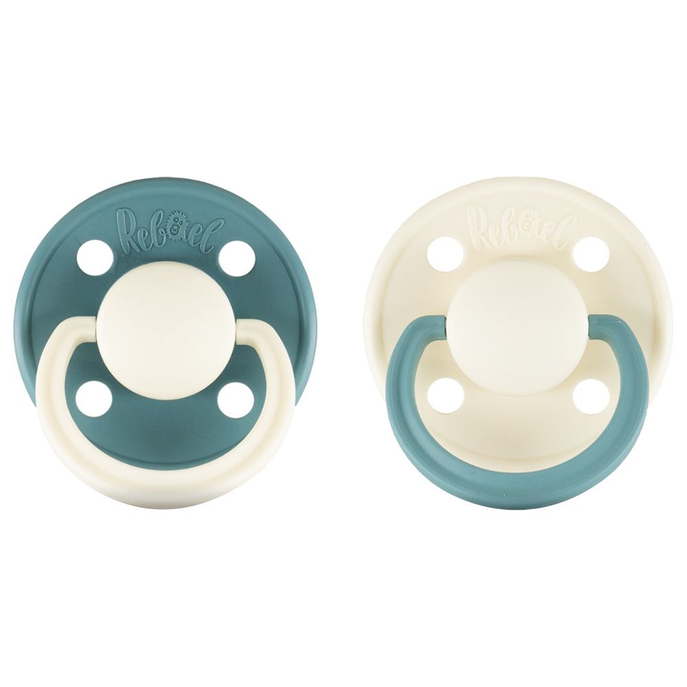 Rebael - Fashion Round Pacifier S1 0-6M - Pack of 2 - Mouse/Snake