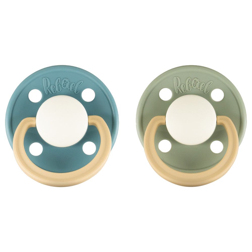 Rebael - Fashion Round Pacifier S2 6M+ - Pack of 2 - Pearly Lion/Lion