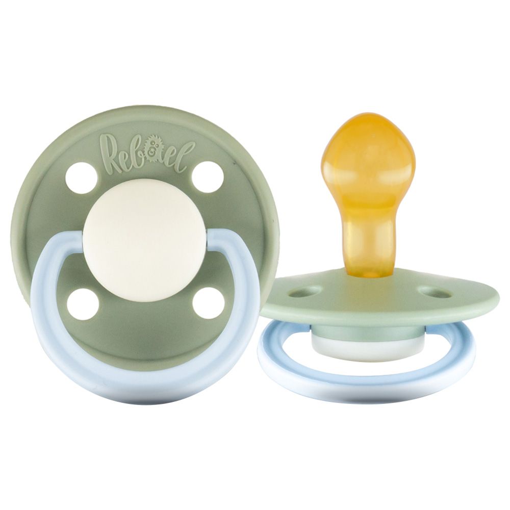 Rebael - Fashion Round Pacifier S2 6M+ - Cloudy Pearly Elephant