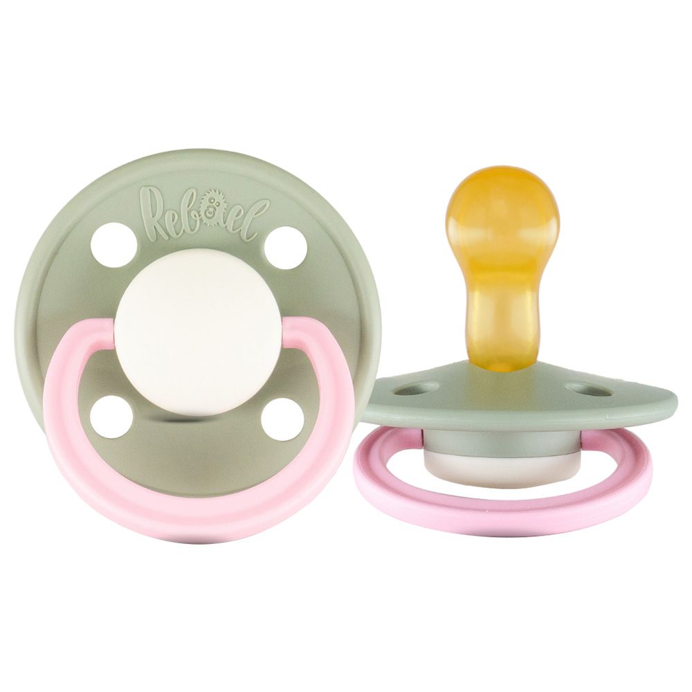 Rebael - Fashion Round Pacifier S1 0-6M - Cloudy Pearly Flamingo