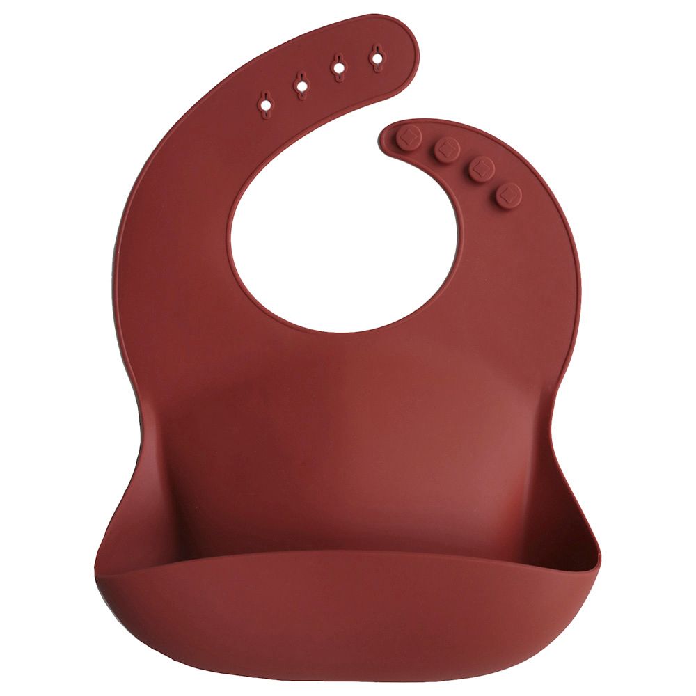 Mushie - Silicone Bib - Raw Sienna