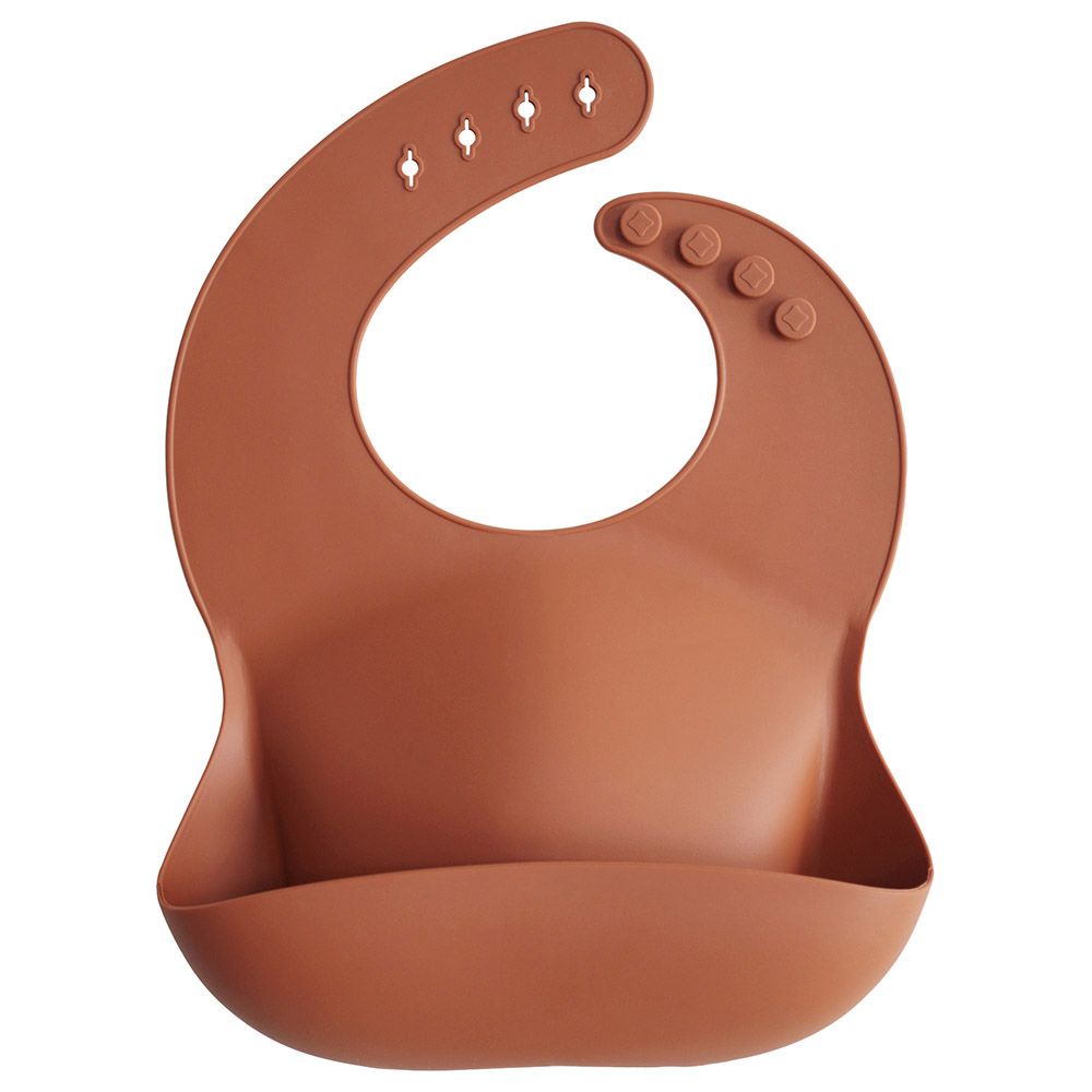 Mushie - Silicone Bib - Clay