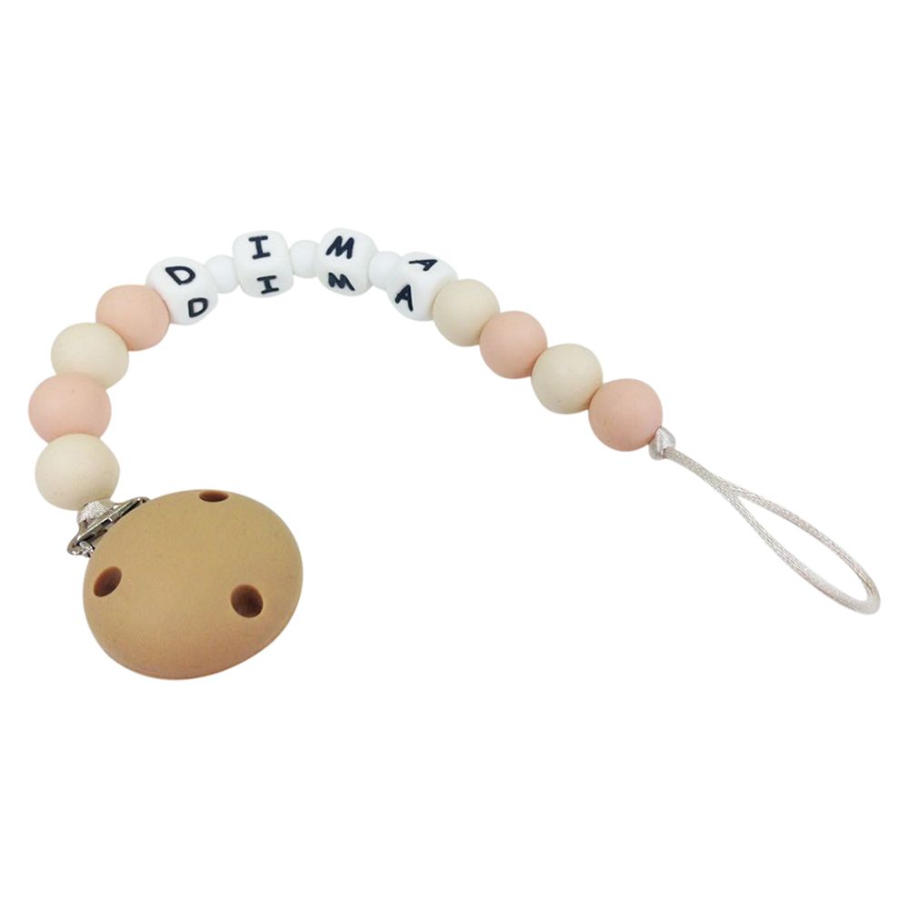 Desert Chomps - Personalized Pacifier Clip - Peaches & Cream