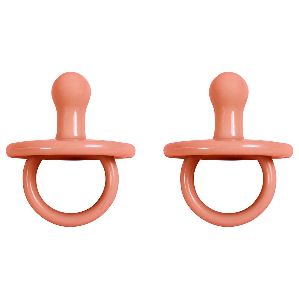 Filibabba - Silicone Pacifier - Pack of 2 - Coral