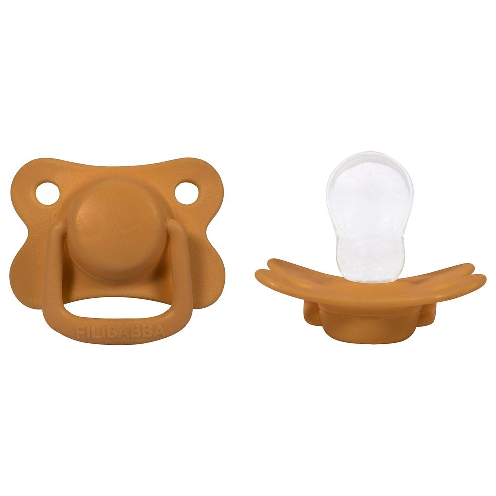 Filibabba - Pacifiers - Pack of 2 - Golden Mustard