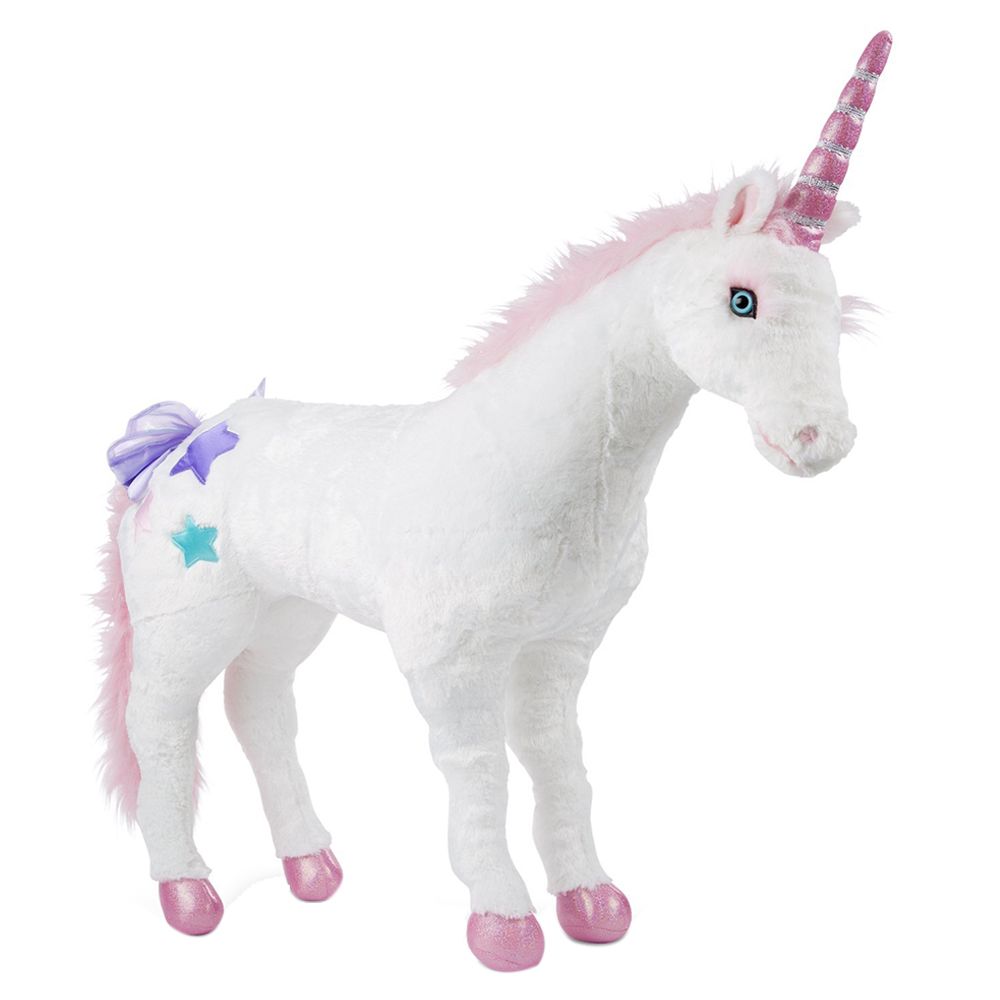 Melissa & Doug - Unicorn Jumbo Stuffed Animal - White