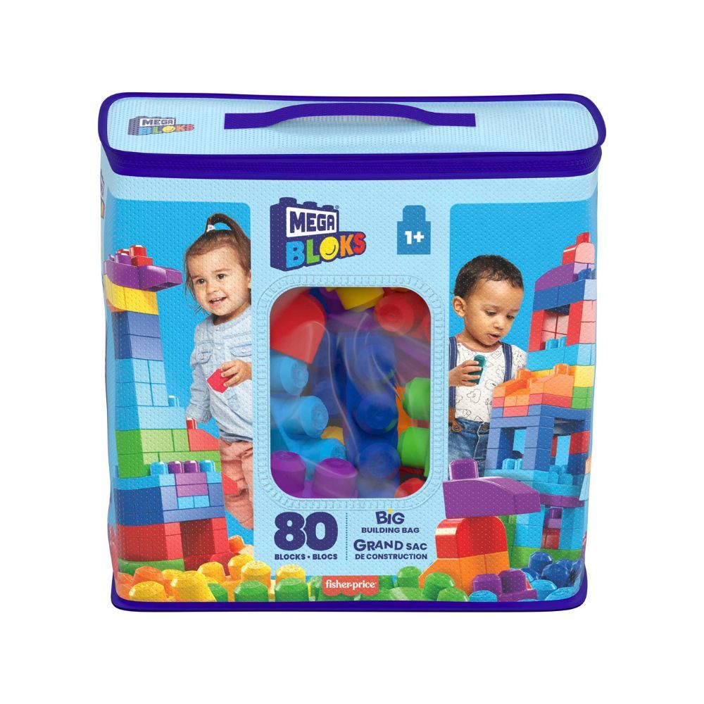 Mega Bloks - Big Building Bag - 80 pieces - Blue