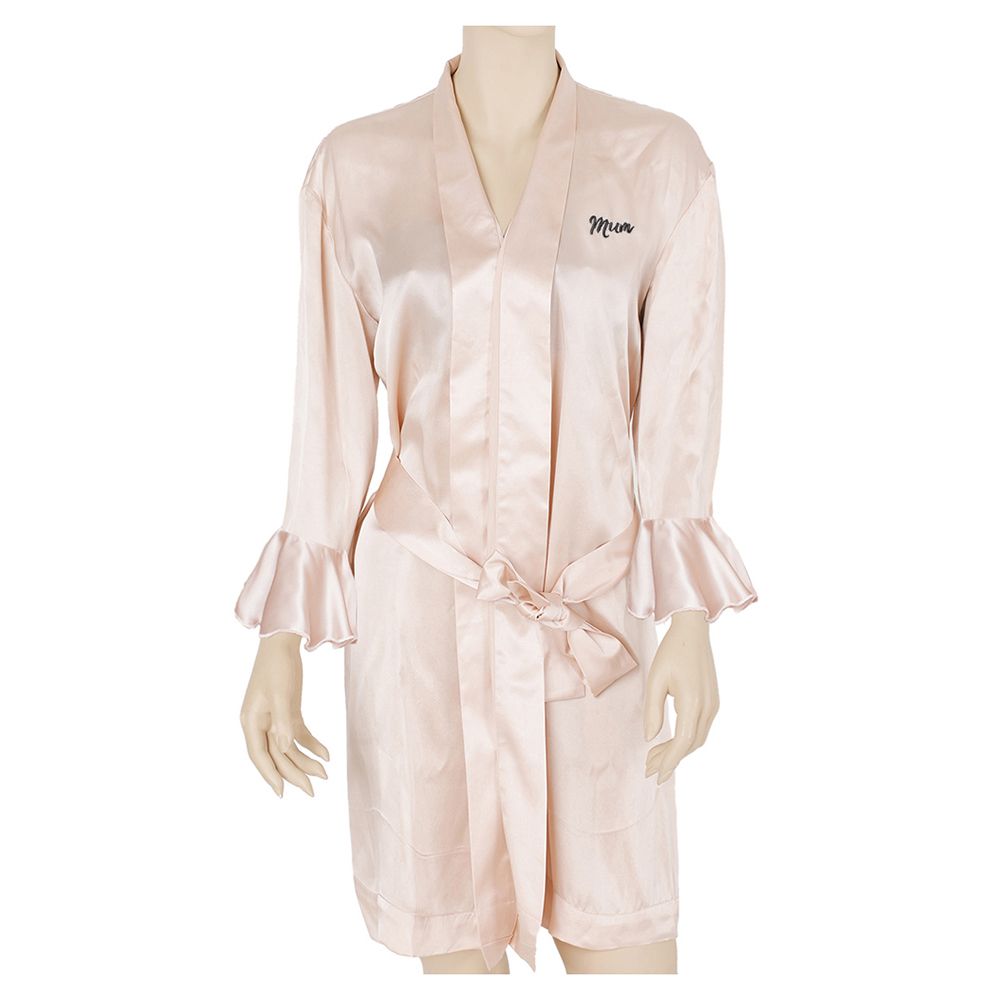 The Lumiere Co - Mum Silk Robe - Pastel Pink