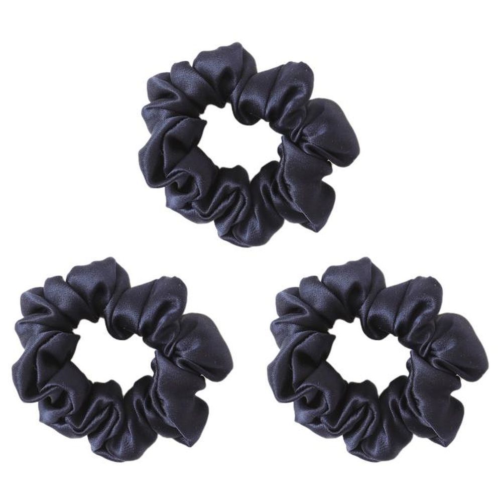 The Lumiere Co - Custom Silk Scrunchie 1pc - Navy Blue