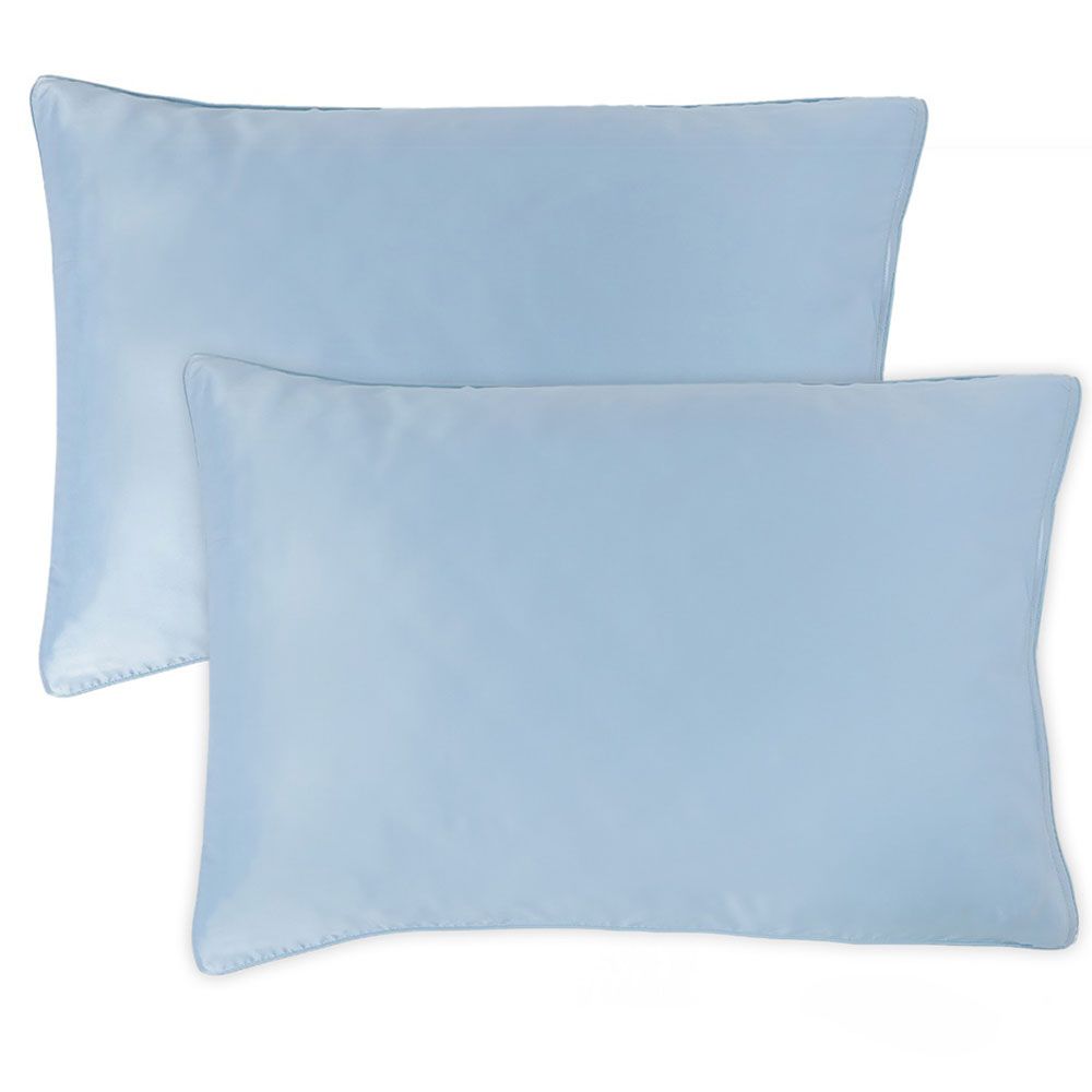 Regal Fabrics - Queen Mulberry Silk Pillowcases - Sky Blue