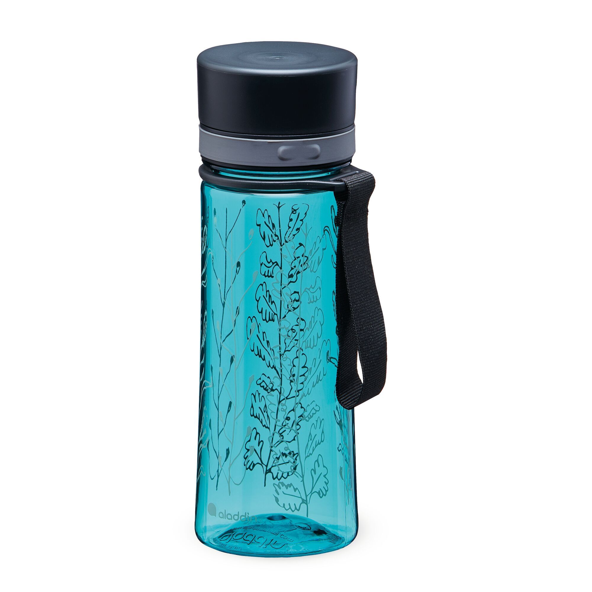 Aladdin Aveo Water Bottle 0.35L Aqua Blue Wildflower Print 