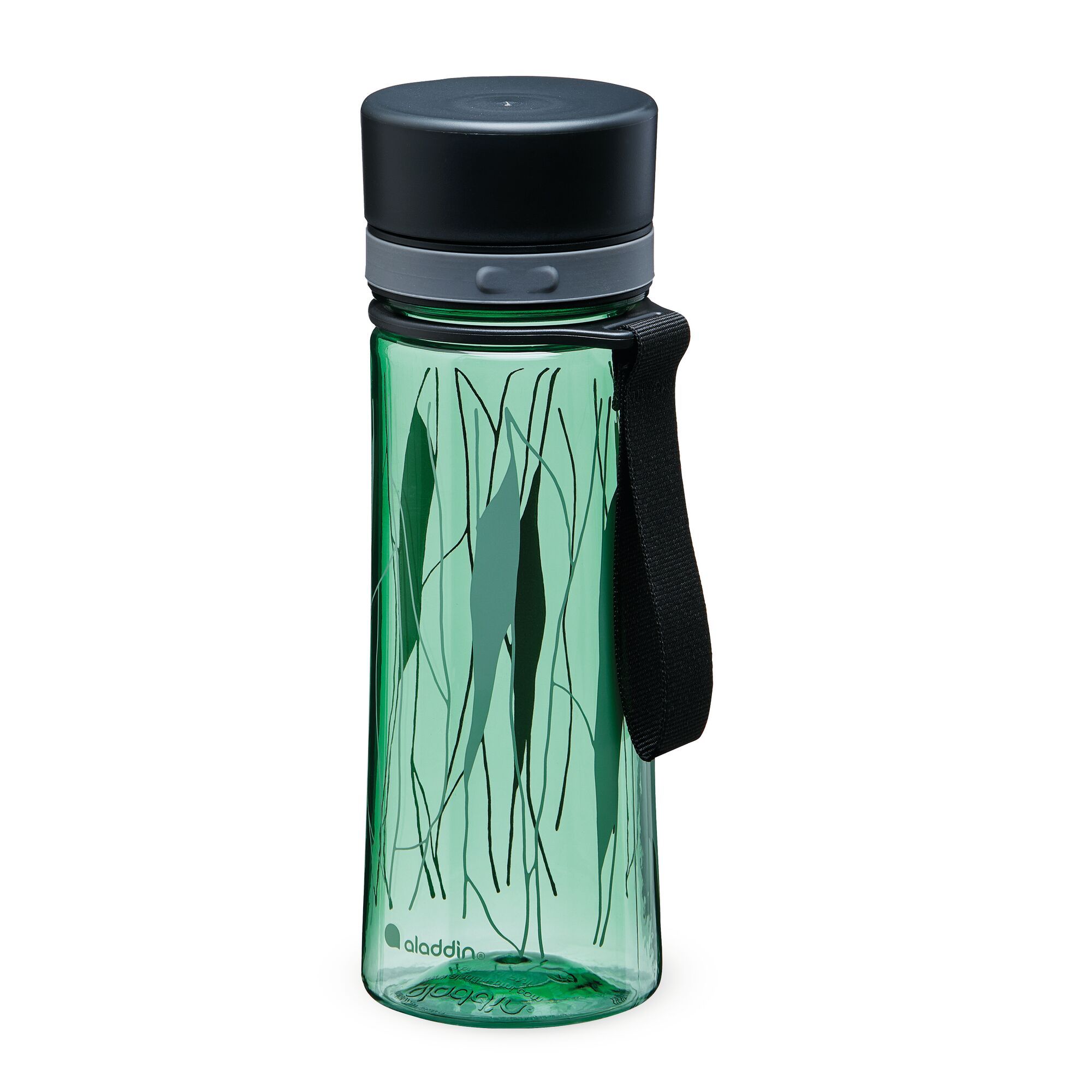 Aladdin Aveo Water Bottle 0.35L Basil Green Leaf Print 