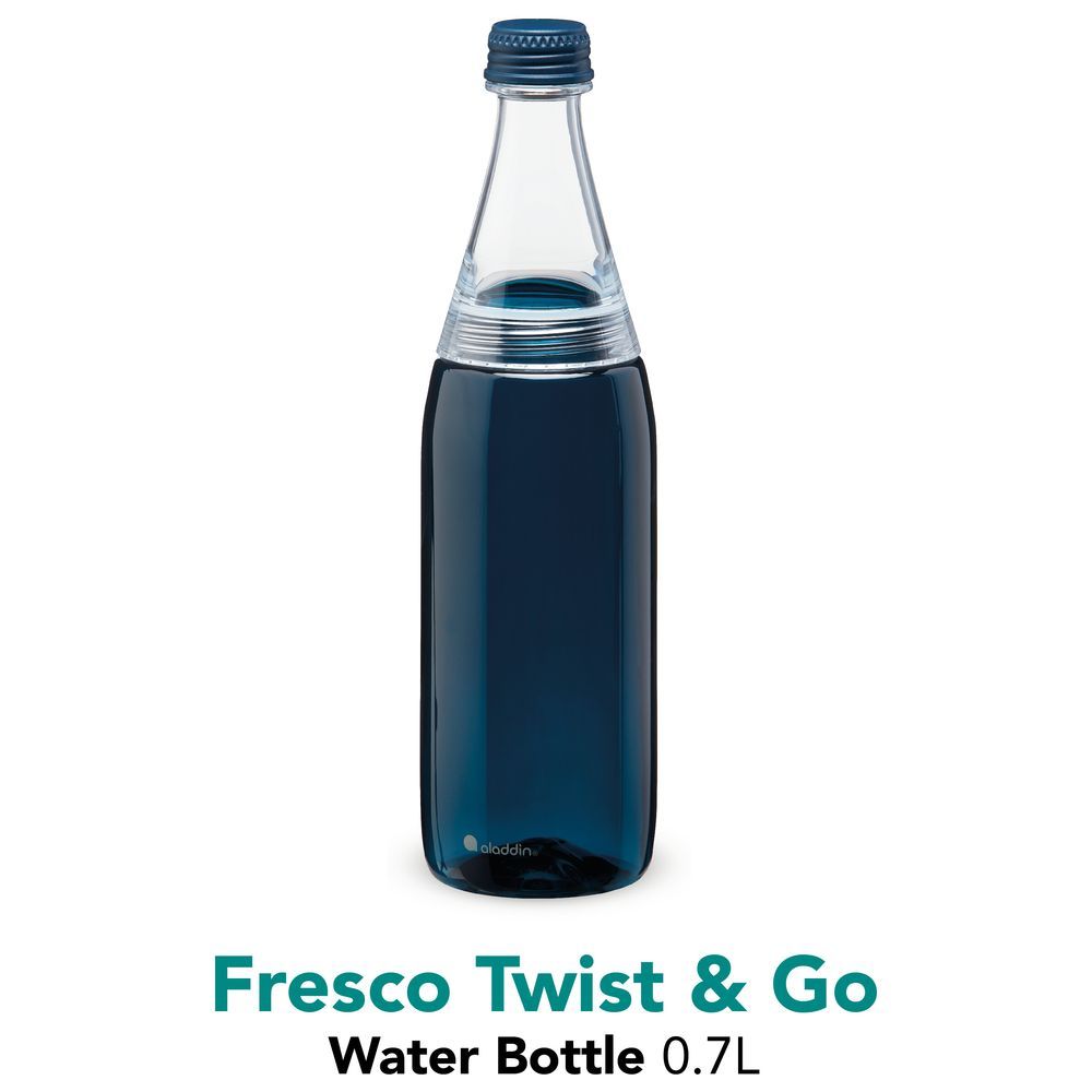 Aladdin - Fresco Twist & Go Water Bottle 0.7L - Navy Blue 