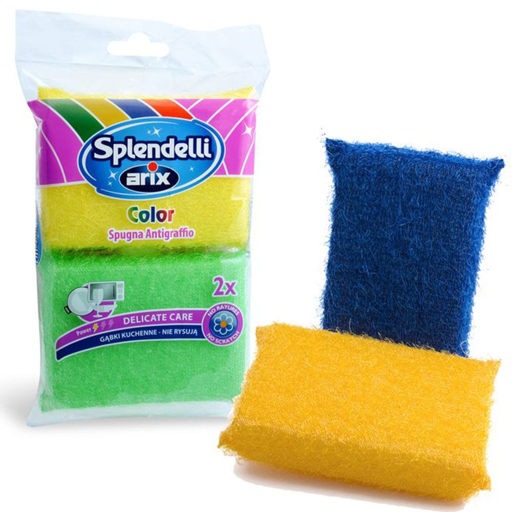 Arix - Synthetic Antiscratch Sponge 2pcs - Assorted