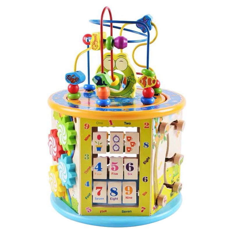 Factory Price - 8-in-1 Multifunction Wooden Activity Cube (Exclusive)