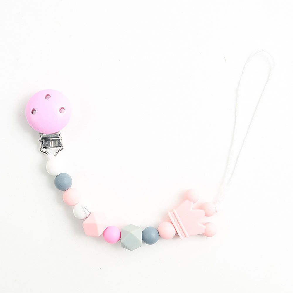 Factory Price - Sanya Multicolor Pacifier Clip - Pink