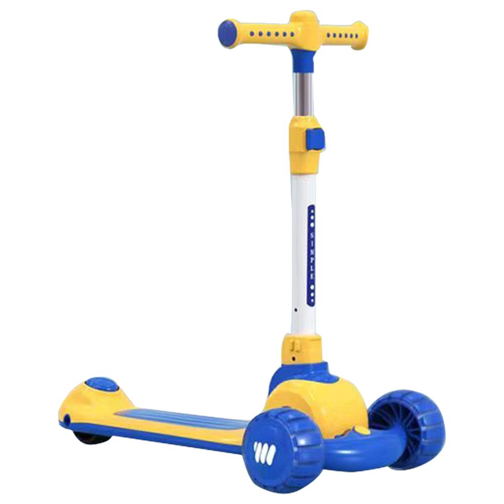 Factory Price - Portable 3 Wheels Kids Pedal Scooter - Yellow/Blue