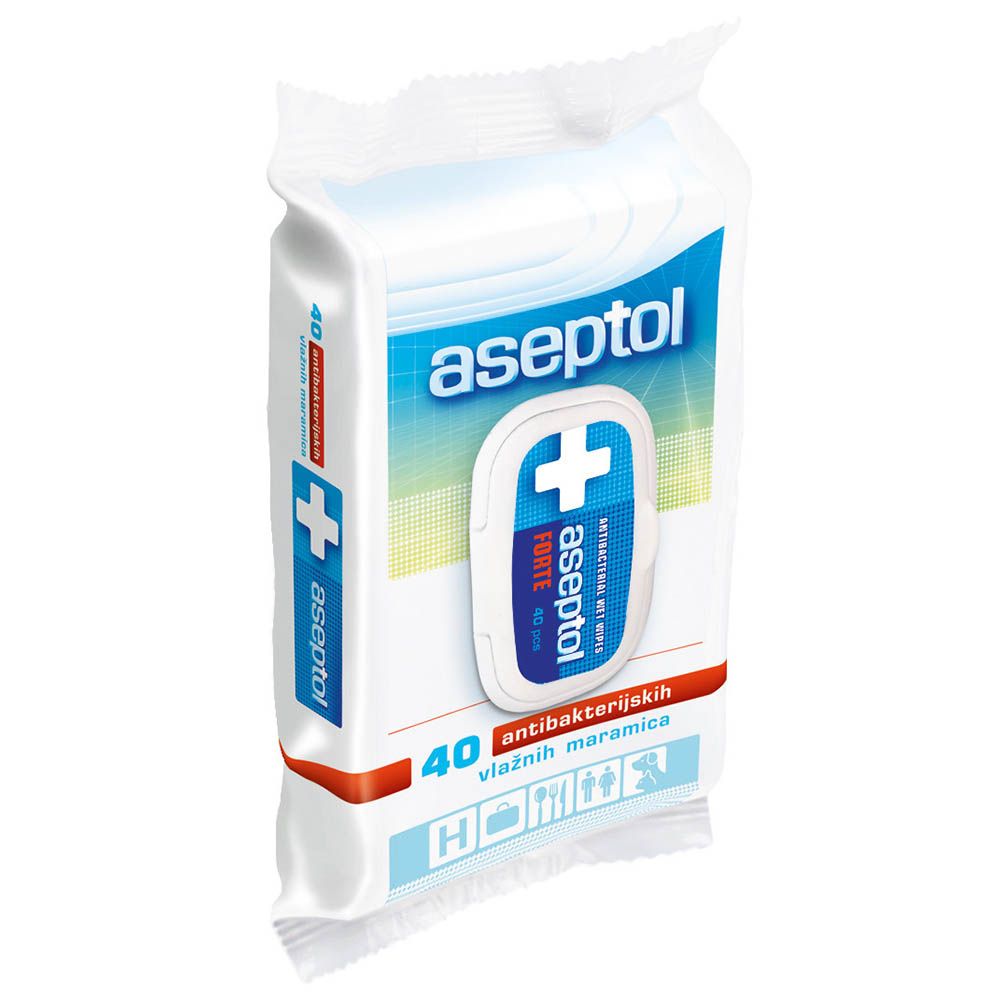 Aseptol - Forte Antibacterial Wet Wipes XXL - 40pcs