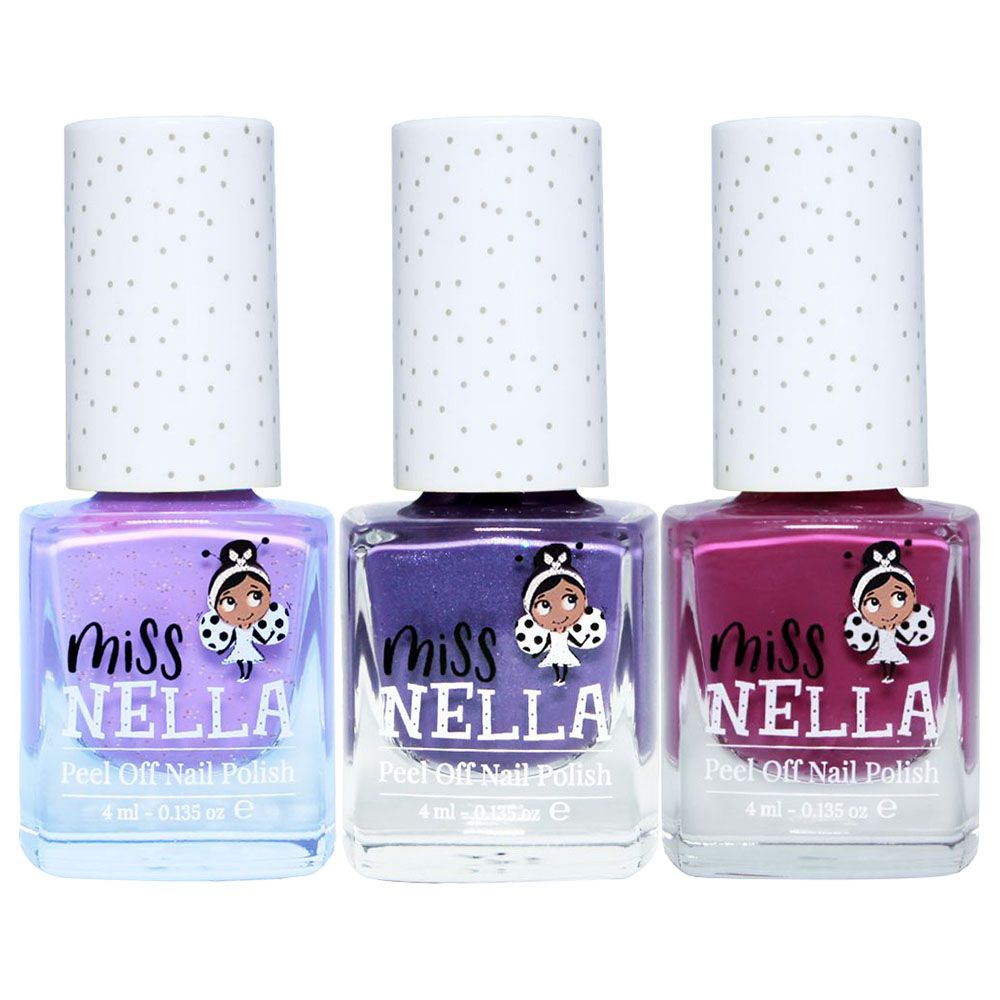 Miss Nella - Purple Unicorn Nail Polish Pack of 3