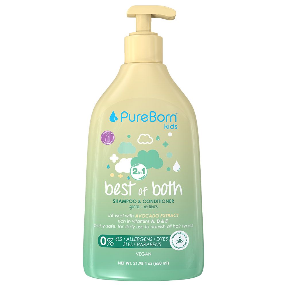 PureBorn - Baby 2-in-1 Shampoo & Conditioner - 650ml