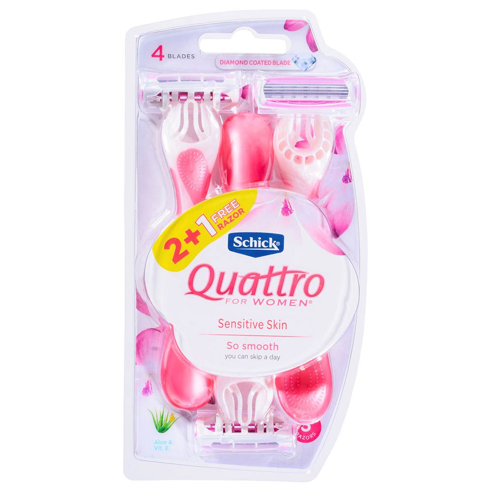 Schick Quattro for Women Razors x3