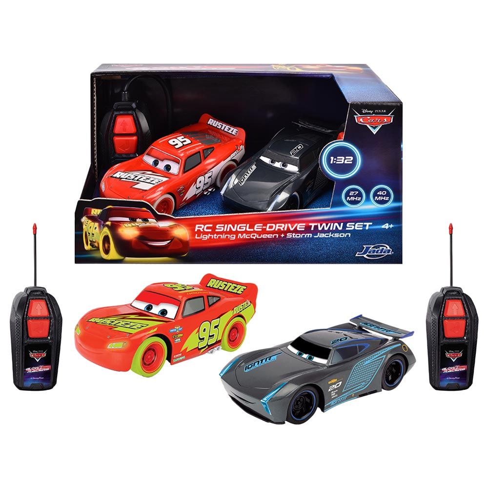 Jada - 1/32 Remote Control Glow Racers Car Twin Pack