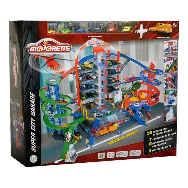 Majorette - Super City Garage With 6 Vehicles