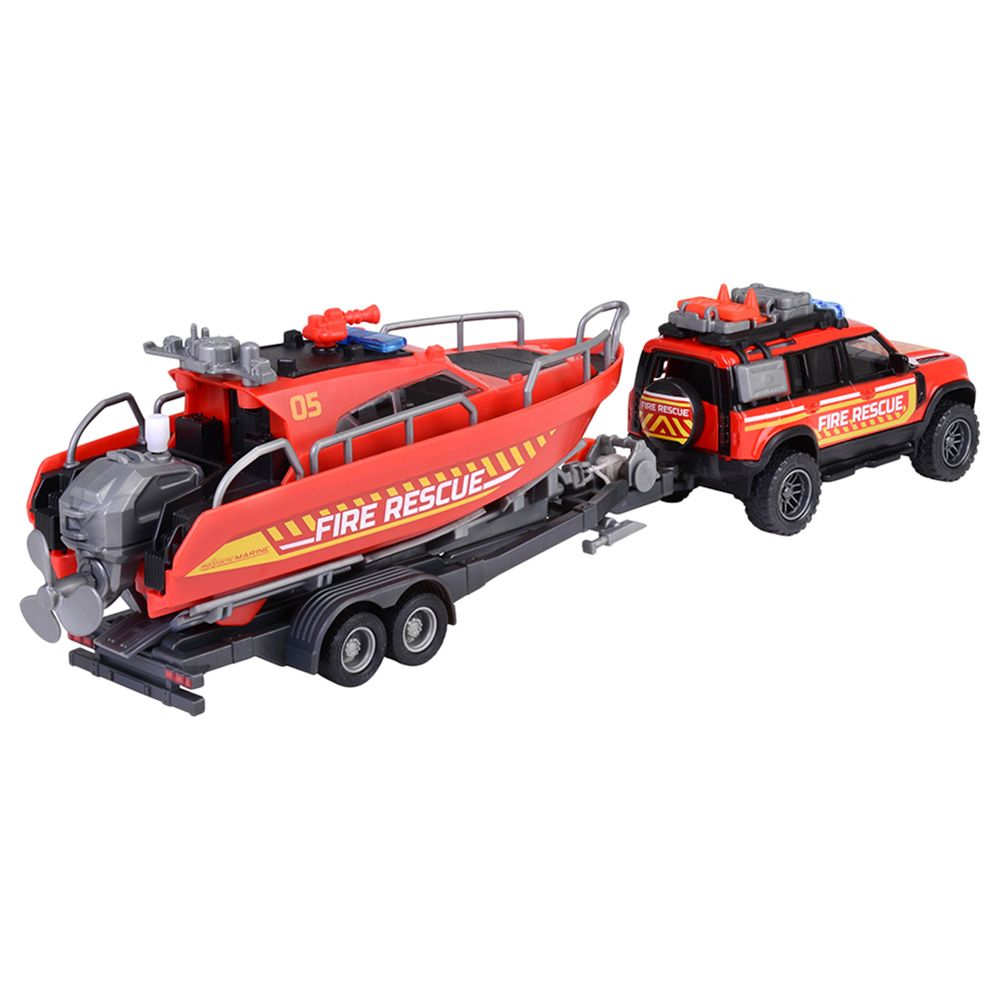 Majorette - Land Rover Fire Rescue & Boat