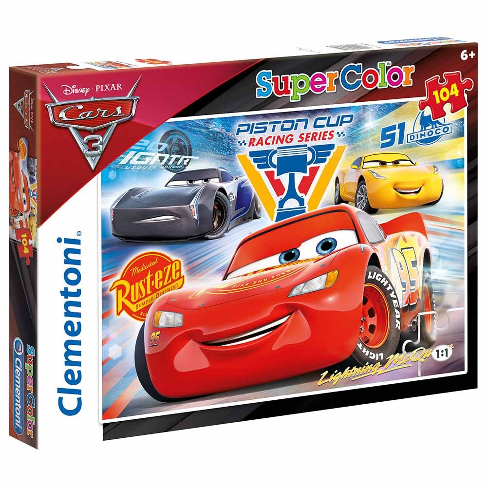 Clementoni - Super Color Puzzle Disney Cars 3 104 Pcs