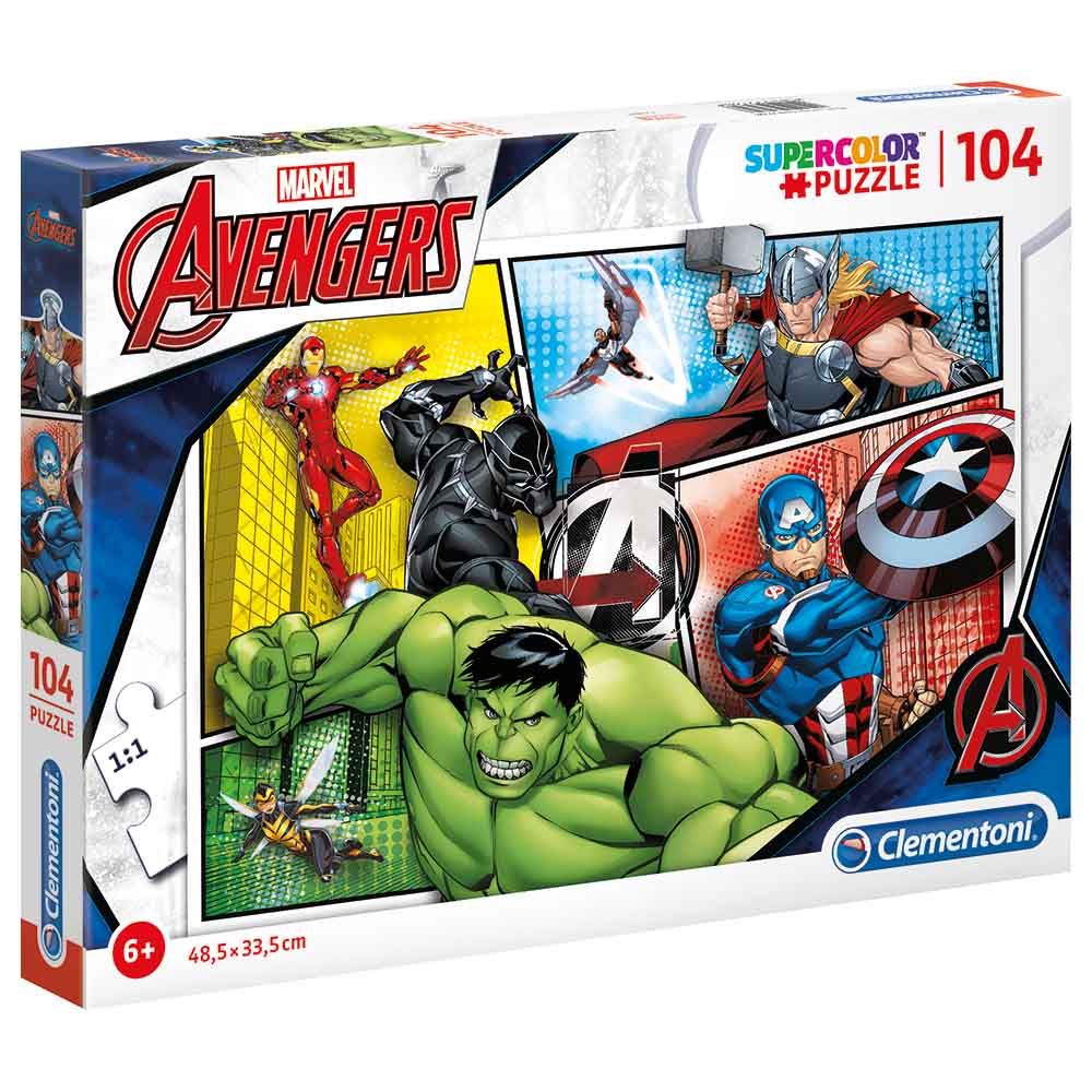 Clementoni - Super Color Puzzle Avengers 104 Pcs