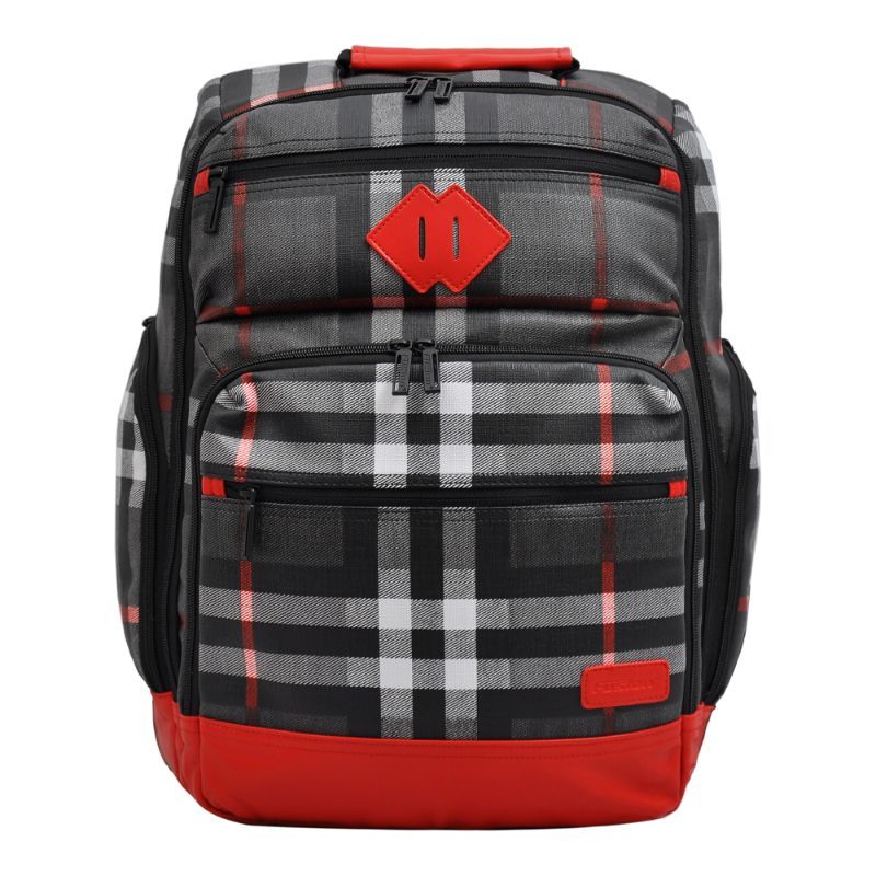 Fusion - Checks Square Black Backpack - 18-Inch