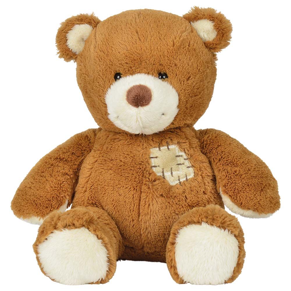 Nicotoy - Bear With Patch 25cm - Assorted Dark Brown