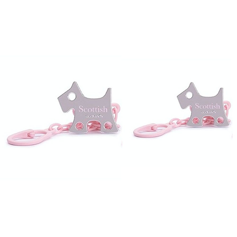 Suavinex - Jewel Soother Clip Pink - Scottish Apple/Dog