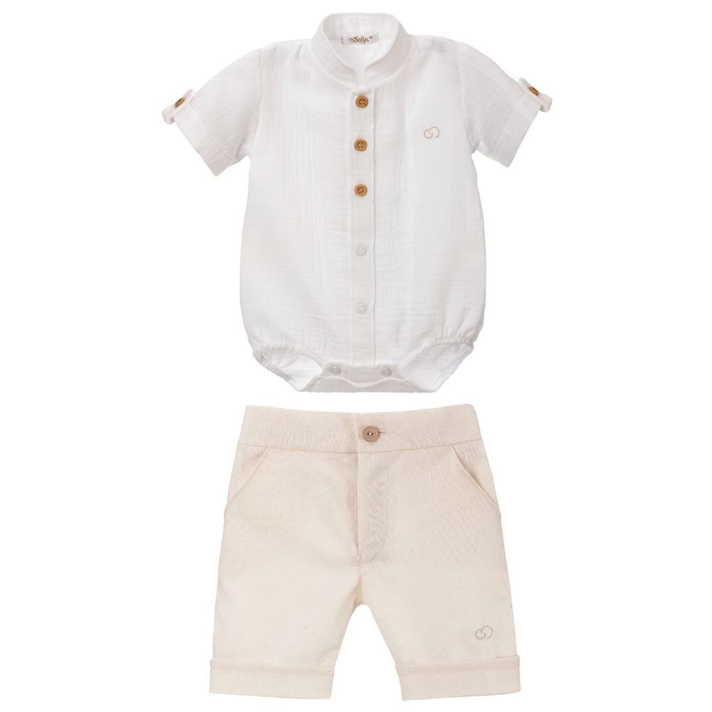 Sofija - 2pc-Set - Muslinek Boys Bodysuit & Pants