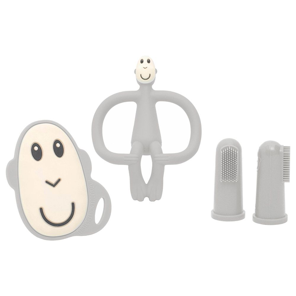 Matchstick Monkey - Teething Starter Set - Grey