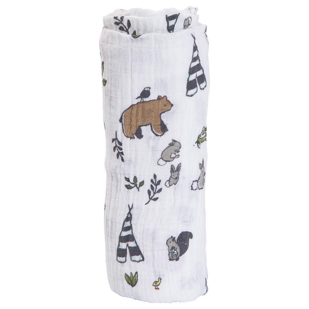 Little Unicorn - Cotton Muslin Swaddle - Forest Friends