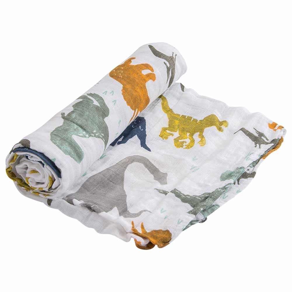 Little Unicorn - Cotton Muslin Swaddle - Dino Friends