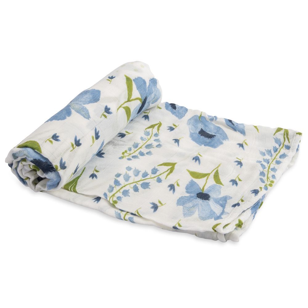 Little Unicorn - Bamboo Deluxe Swaddle - Blue Windflower