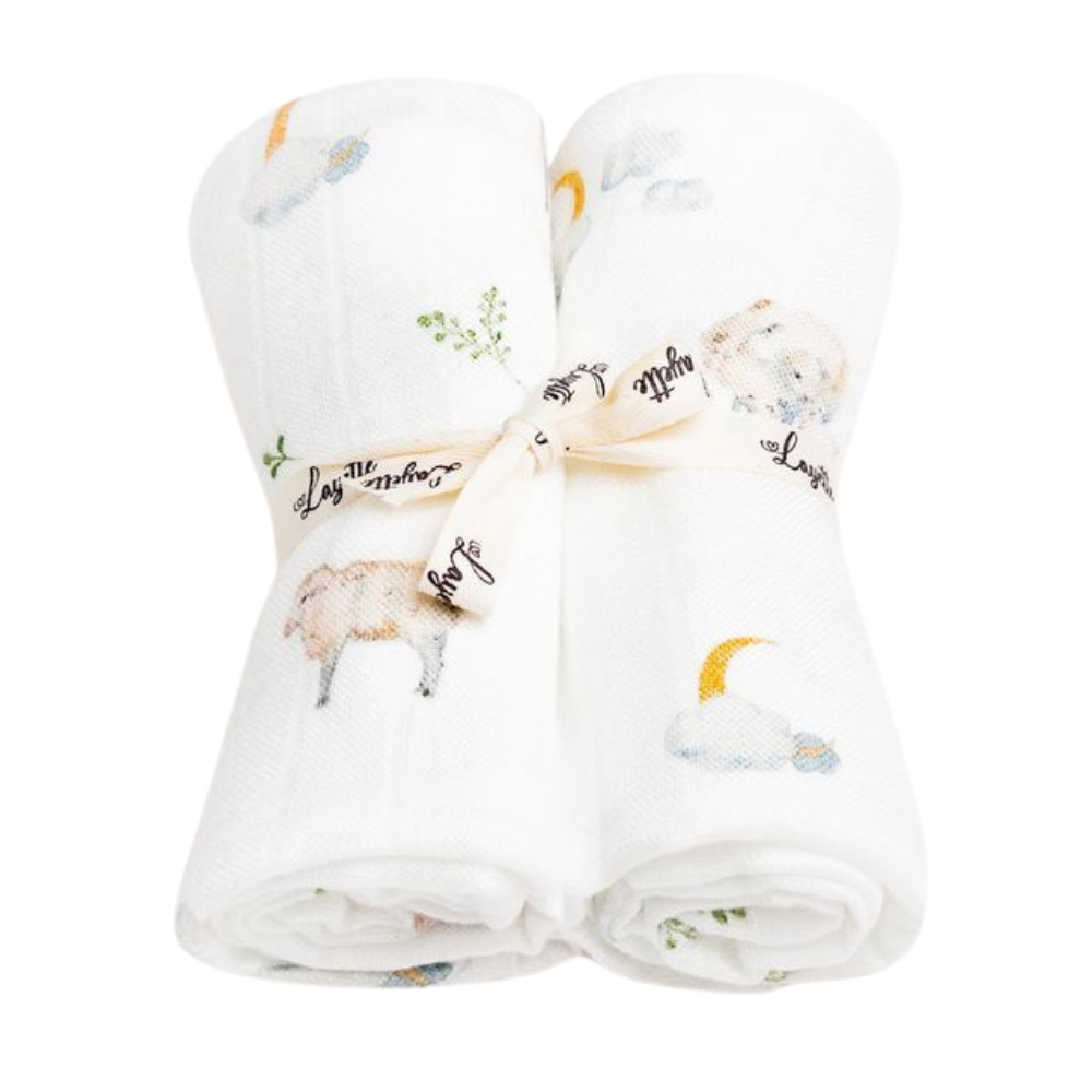 Layette - 2pc-Set - Luxury Bamboo Medium Swaddle - Merino