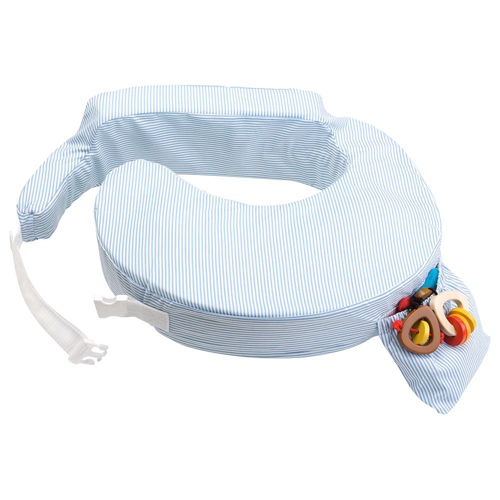 My Brest Friend - Original Nursing Pillow - Blue White Stripe