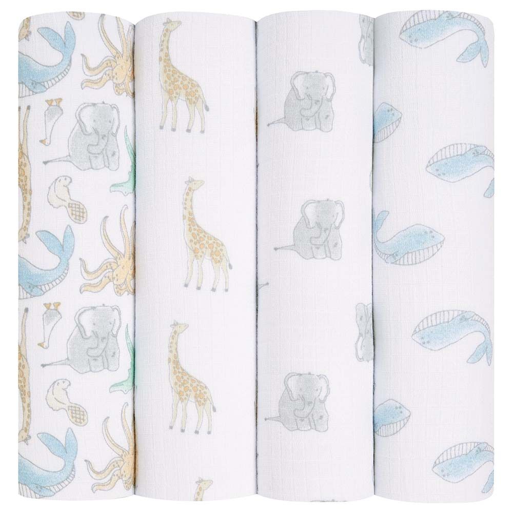 Aden + Anais - Essentials 4 Pack Swaddles - Natural History