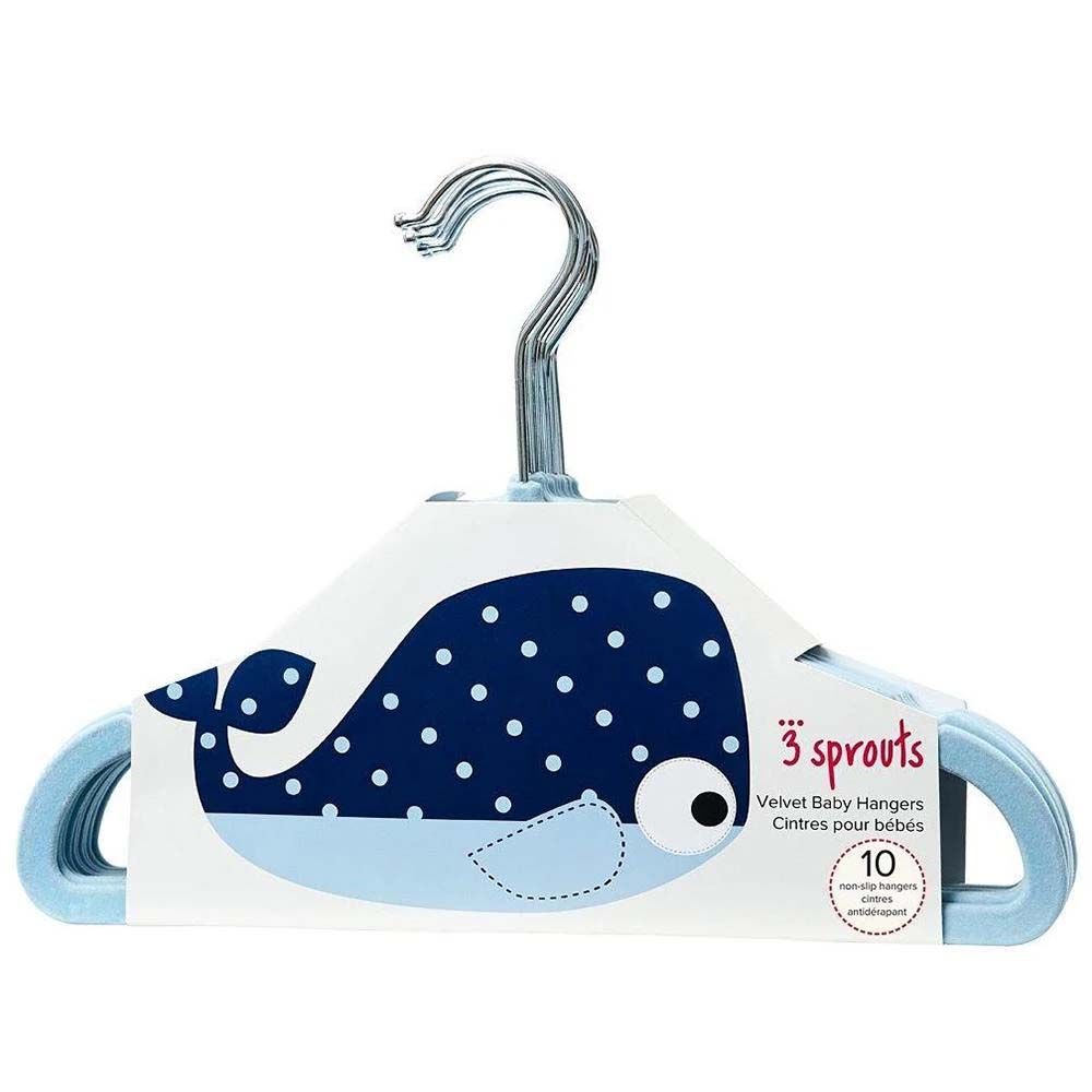 3 Sprouts - Non-Slip Hangers - Whale