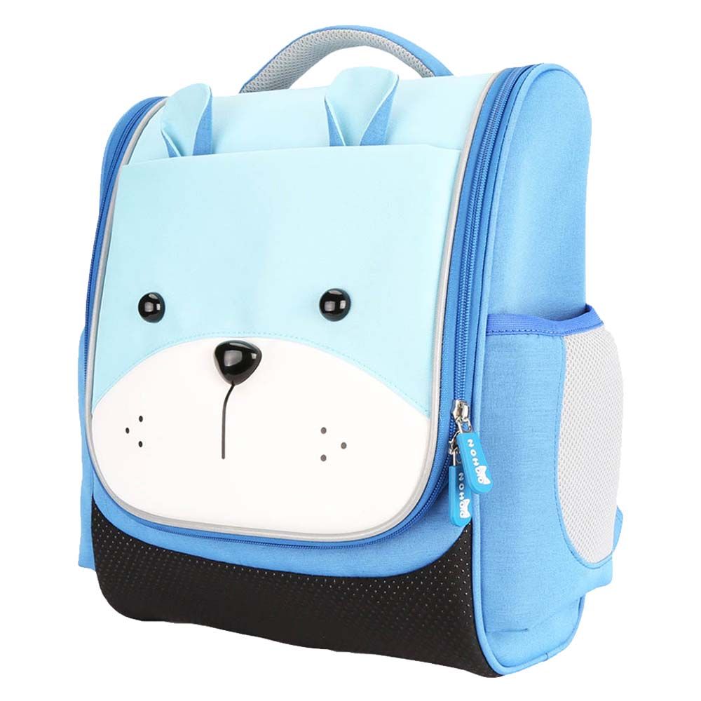 Nohoo - Jungle Sapiential Bear Kids School Bag - Blue