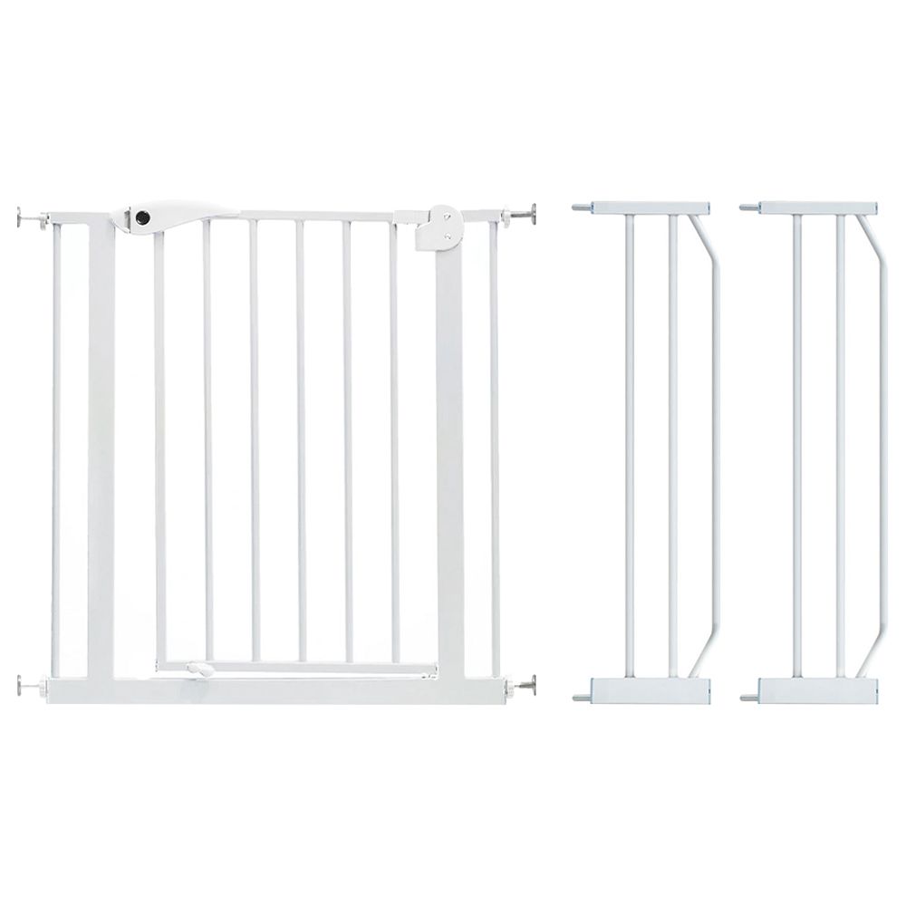 Baby Safe - Metal Safety Gate w/ 20 cm Extension 2pcs - White