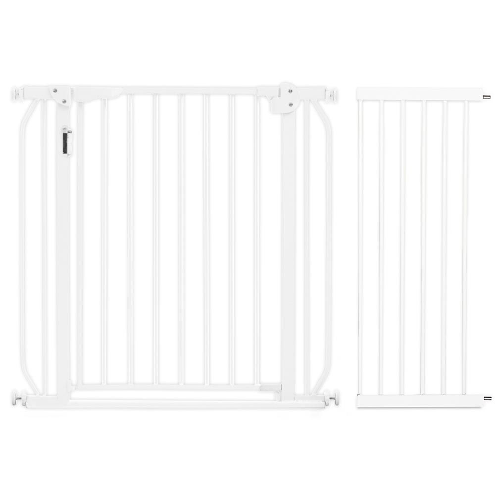 Baby Safe - Metal Safety LED Gate W/ Extension 30cm - White