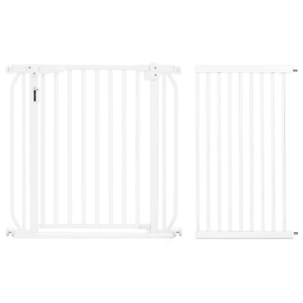 Baby Safe - Metal Safety LED Gate W/ Extension 45cm - White