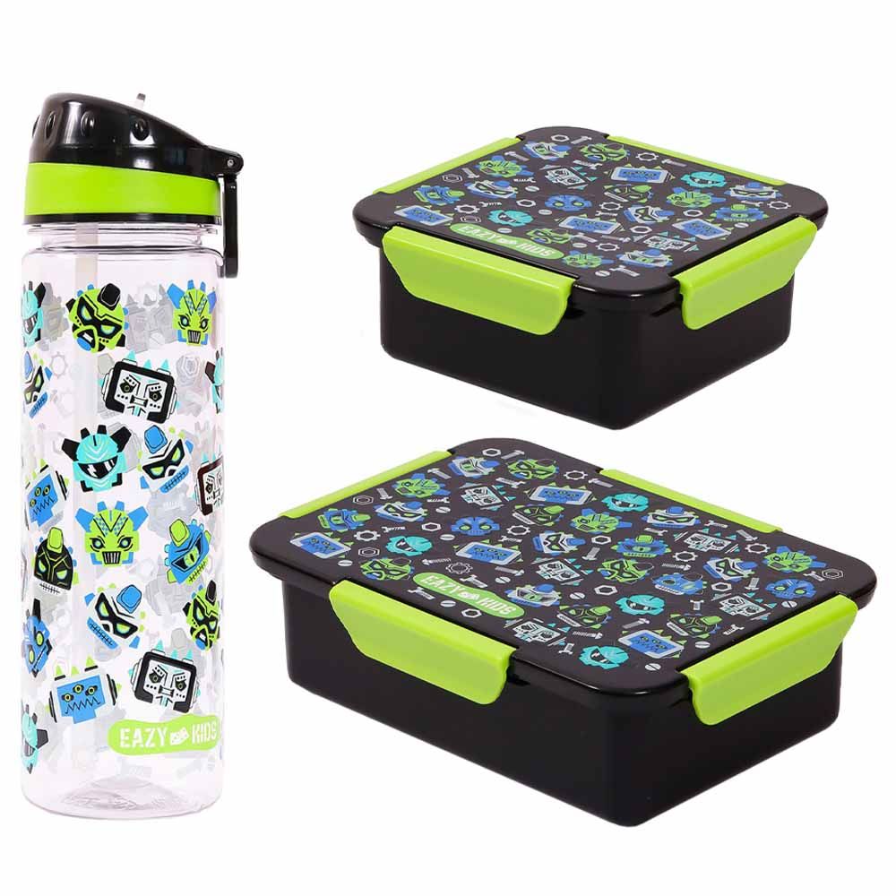 Eazy Kids - Gen Z Lunch Box & Water Bottle 650ml W/ Snack Box