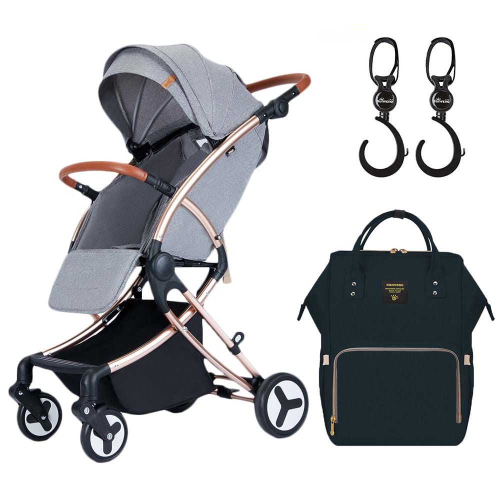 Teknum Lite A1 Story - Grey + Diaper Bag Black & Hooks