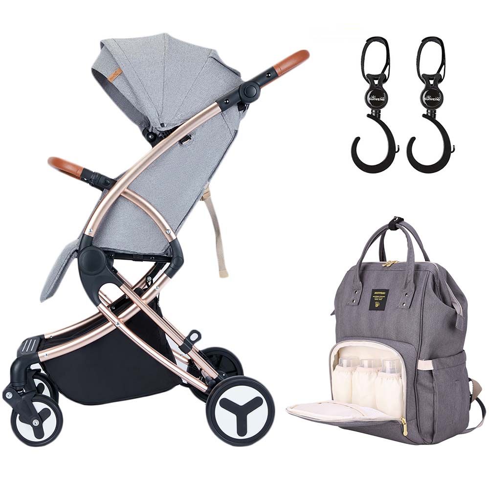 Teknum Lite A1 Story - Grey + Diaper Bag Grey & Hooks